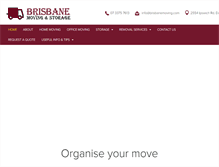 Tablet Screenshot of brisbanemoving.com